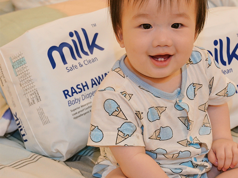 寶寶整晚乾爽就靠它|Milk 鎖水芯尿布