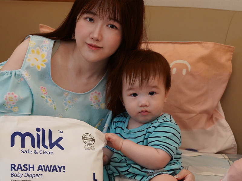 寶寶整晚乾爽就靠它|Milk 鎖水芯尿布