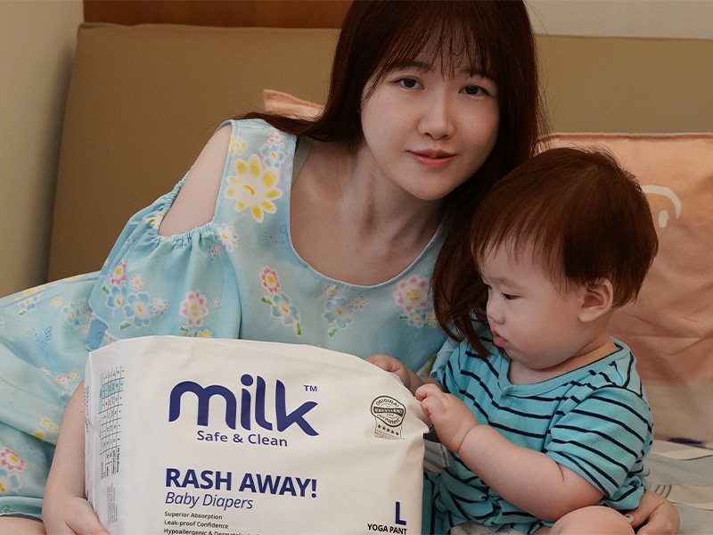 寶寶整晚乾爽就靠它|Milk 鎖水芯尿布