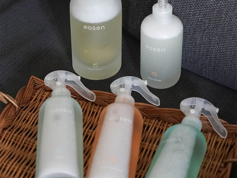 台灣製造的生活清潔用品|Easen™植萃循環清潔系列,讓環保與質感並存,慕斯洗手乳 X 衛浴清潔 X 廚房清潔 X 玻璃清潔 - 第8張圖 Easen 台灣永續清潔品牌|減塑、友善環境的選擇