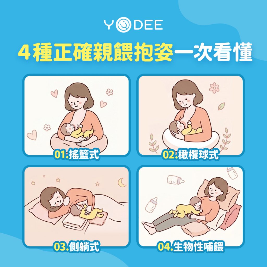 4種正確親餵抱姿一次看懂 | 優迪